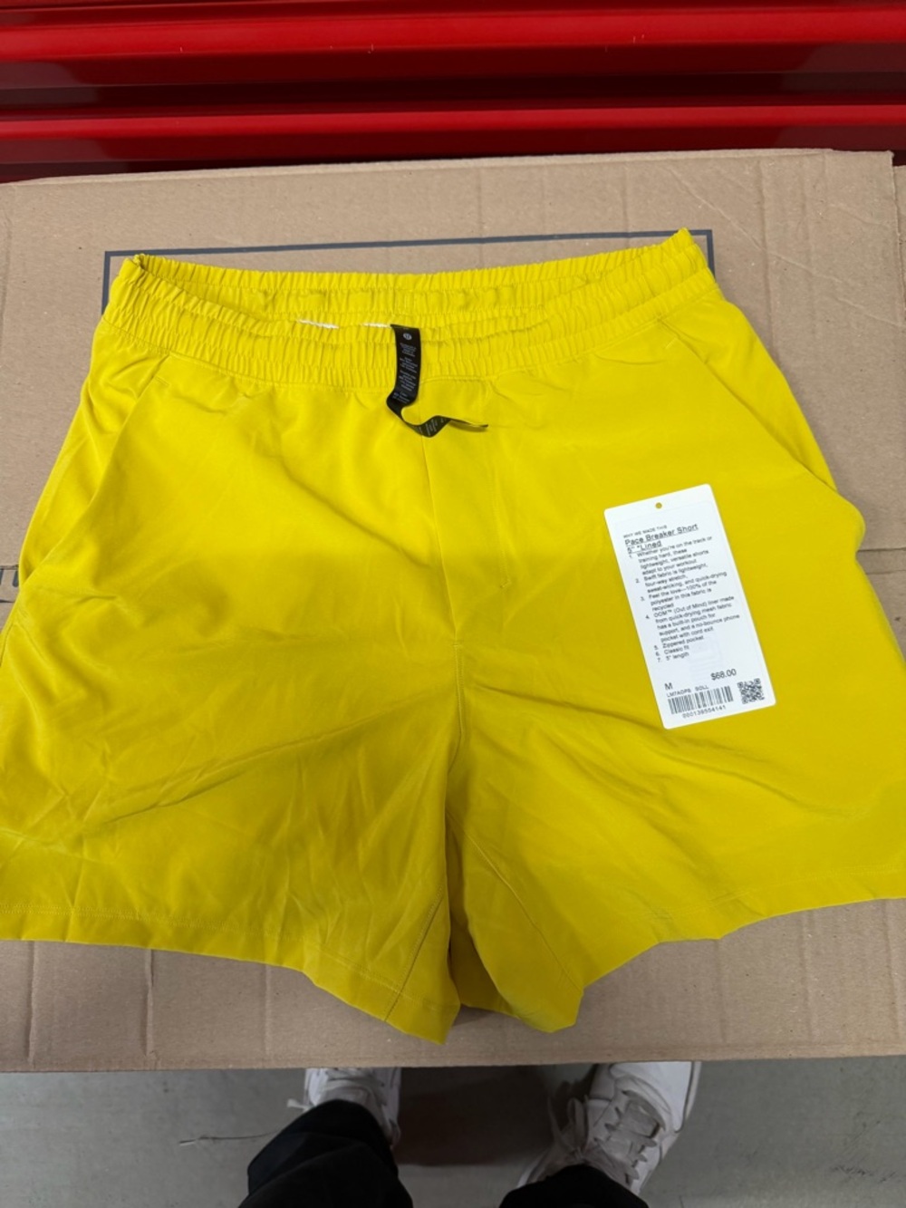 lululemon athletica Men’s Bright Yellow Athletic Shorts
